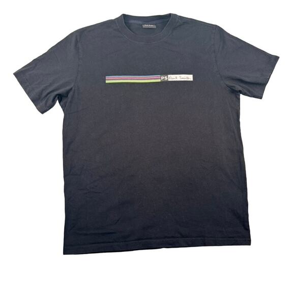 Paul Smith Tshirt Men's Black Large Stripe - Picture 1 of 5